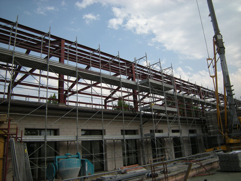 Struttura portante per completamento funzionale edificio